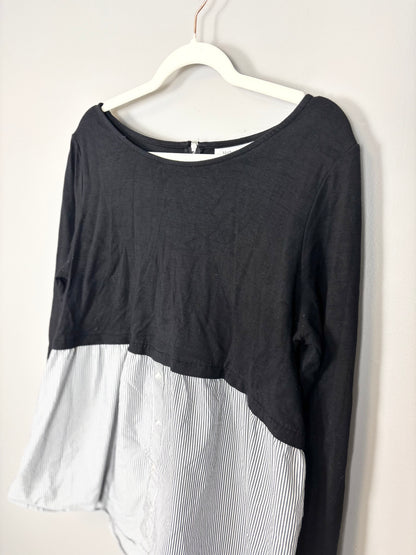 XL - Motherhood Faux Layered Dress Shirt