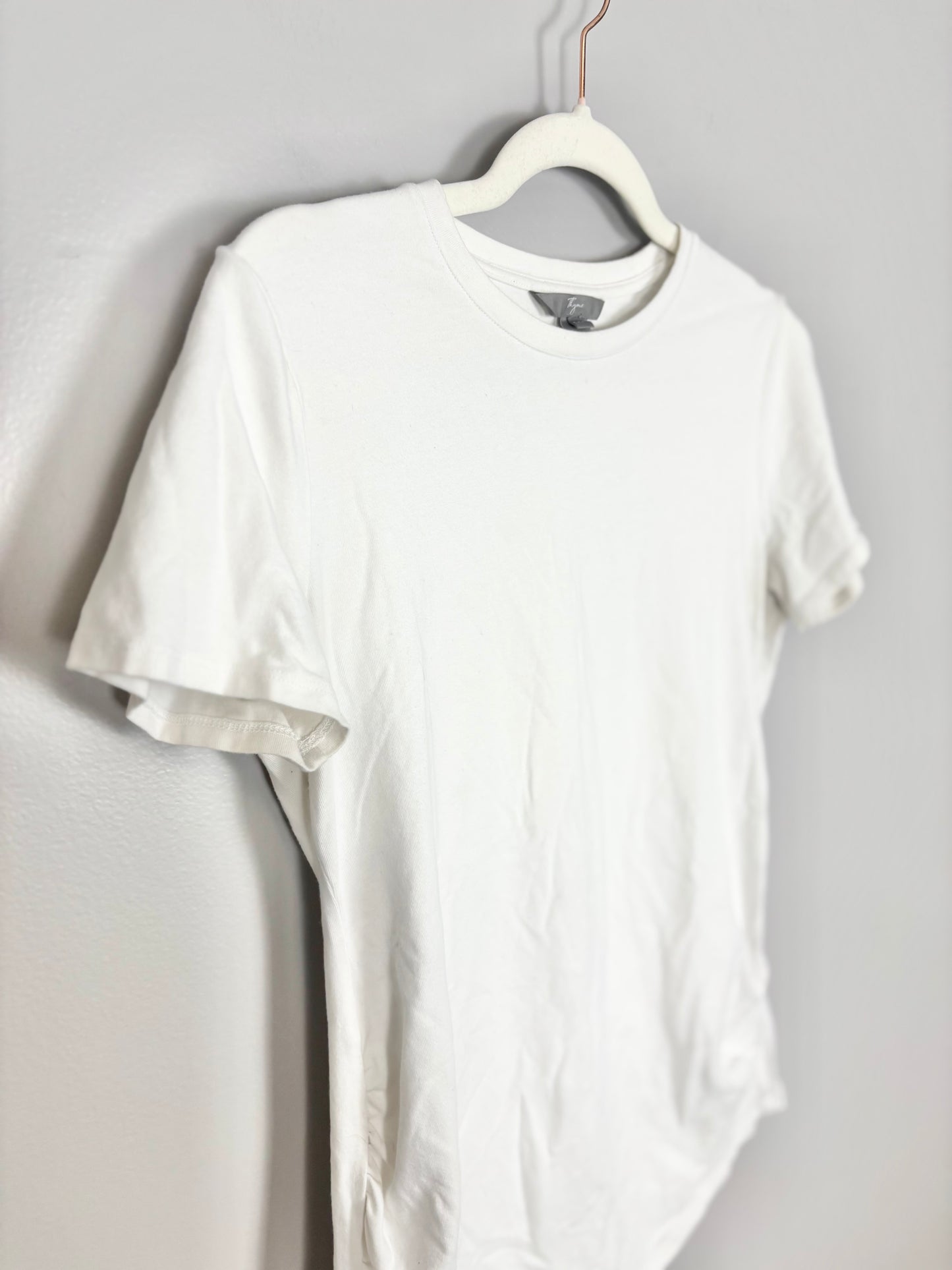 S - Thyme Basic White Fitted Shirt
