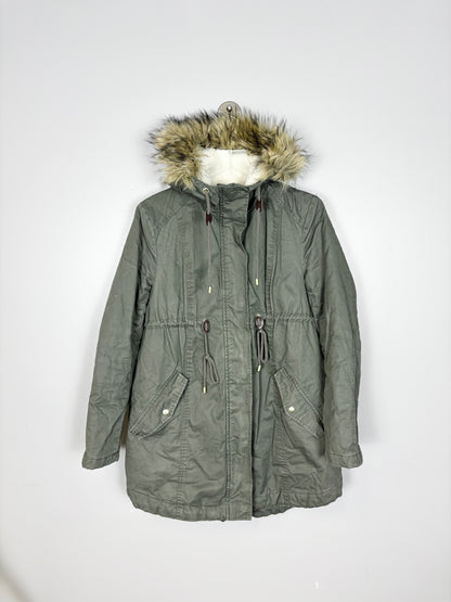 S - H & M Sage Green Winter Coat