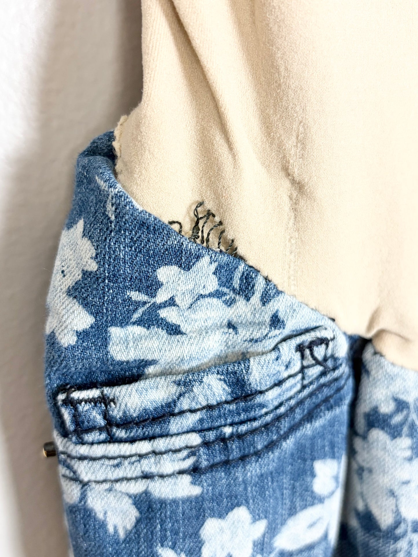 M - Fade to Blue Floral Denim
