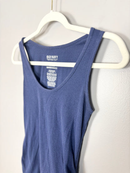 S - Old Navy Ribbed Navy Blue Fitted Tank
