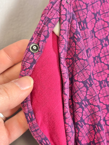 L - Thyme Fuschia Snap-Shoulder Nursing Tee