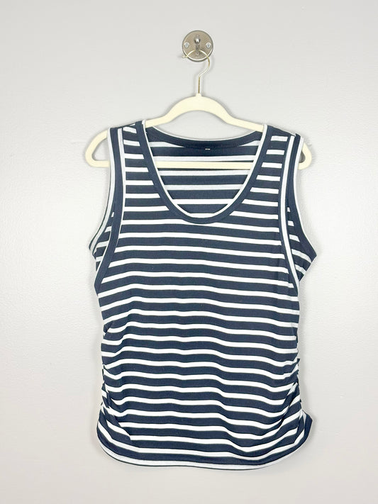 XXL - Unknown Brand Navy Stripe Nursing Tank