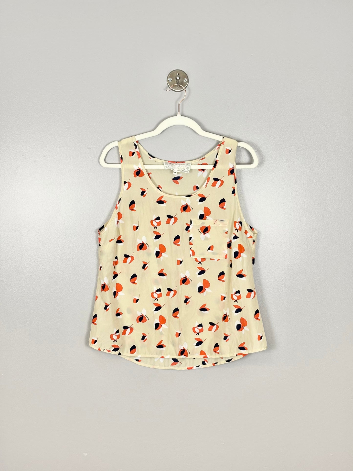 M - Pink Martini Petals Sleevless Blouse