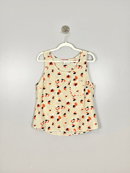 M - Pink Martini Petals Sleevless Blouse