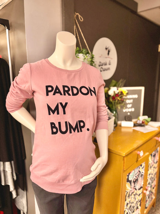 M - Motherhood “Pardon My Bump” Sweatshirt