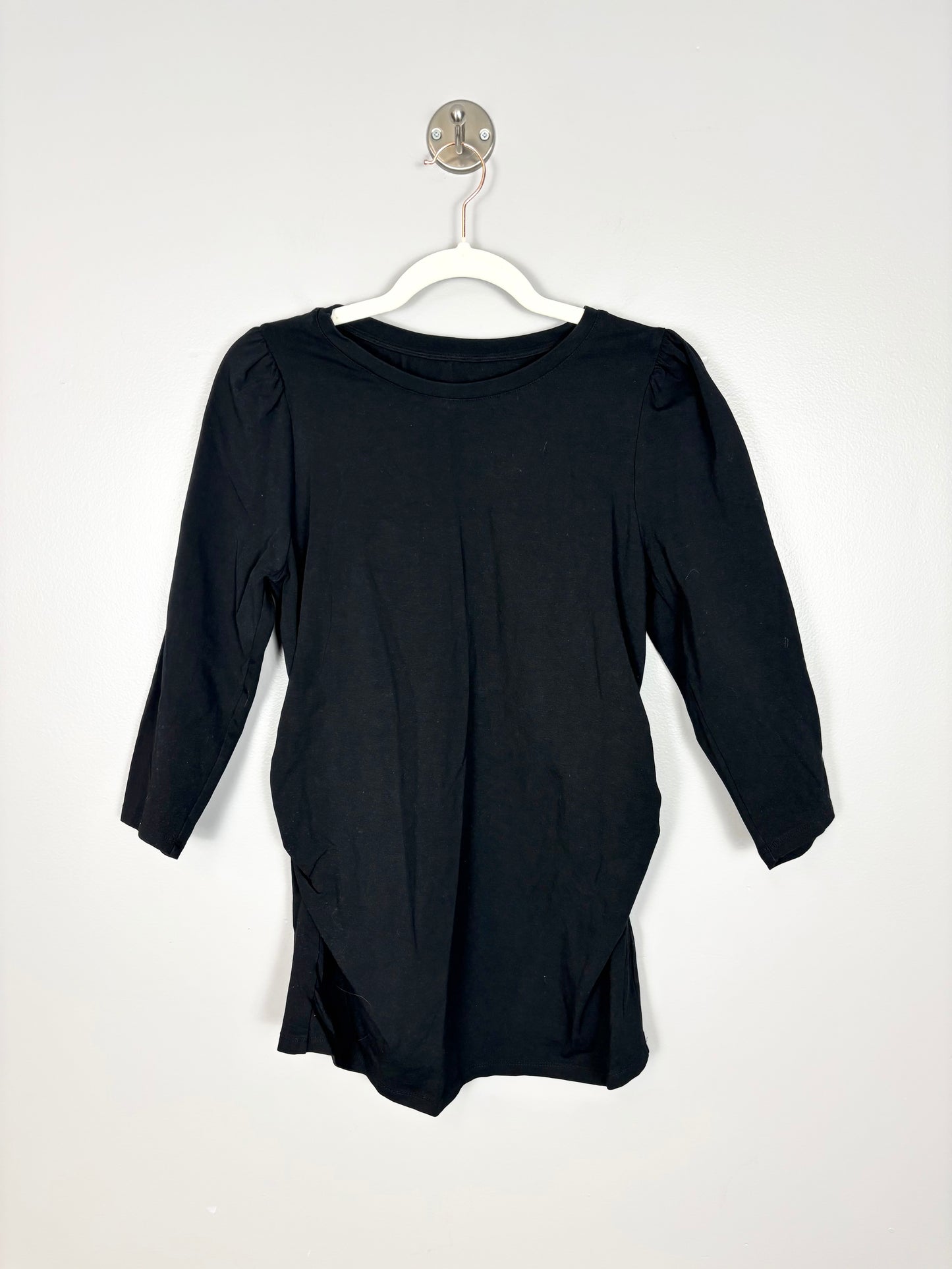 S - Gap Black Puffed Sleeve Long Sleeve Shirt