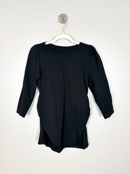 S - Gap Black Puffed Sleeve Long Sleeve Shirt
