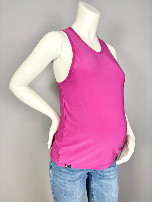 L - Booblicious Super Stretch Athletic Nursing Tank (Pink)