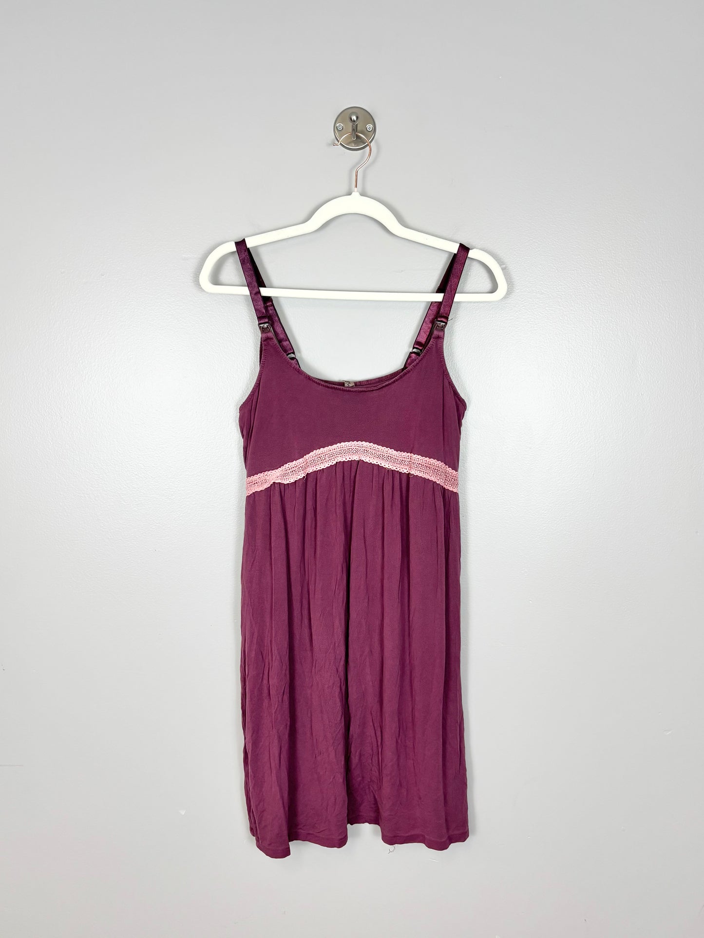M - Thyme Eggplant Nursing Nightgown