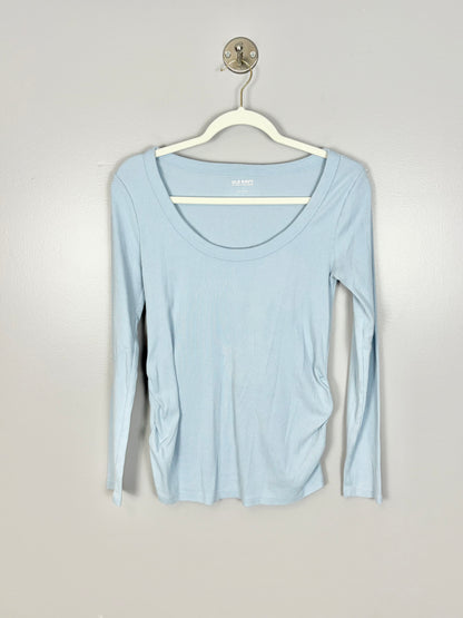 M - Old Navy Ribbed Soft Blue Shirt