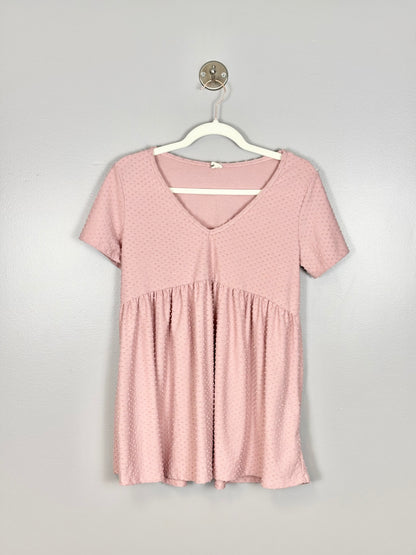 S - Hello Miz Pink Swing Top