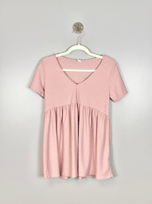S - Hello Miz Pink Swing Top