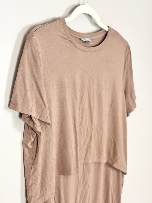 L - Thyme Mocha Nursing Shirt