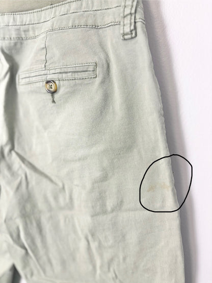 XS - Thyme Sage Green Cuffed Capri