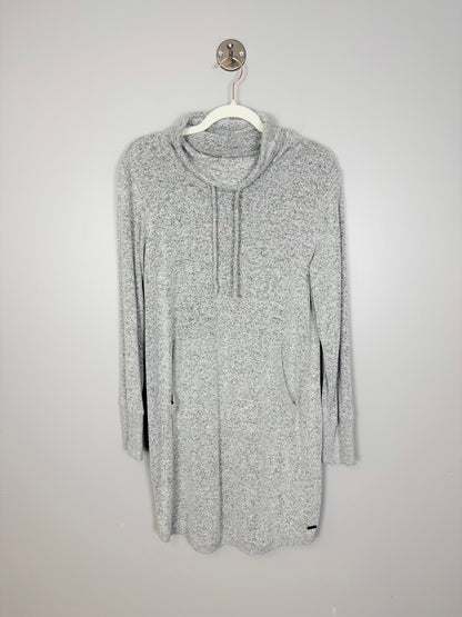 L - Hyba Soft Grey Long Tunic Sweater Dress