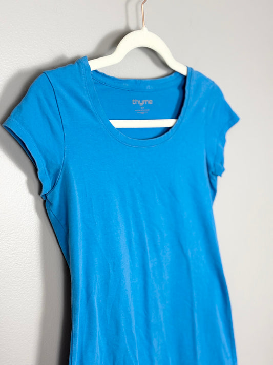 S - Thyme Basic Blue Shirt