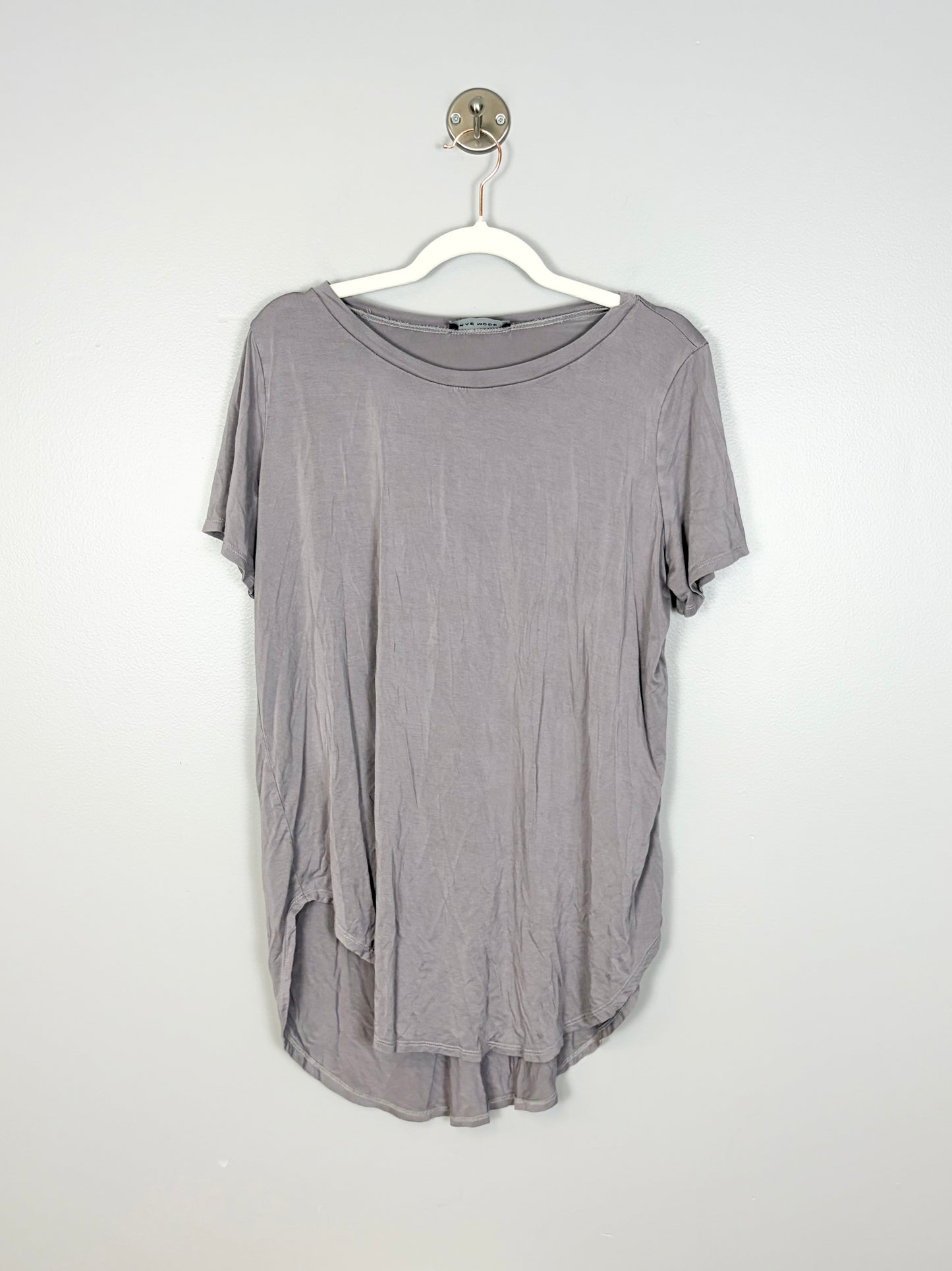 XXL - Rae Mode Slate Grey Scalloped Hem Tee