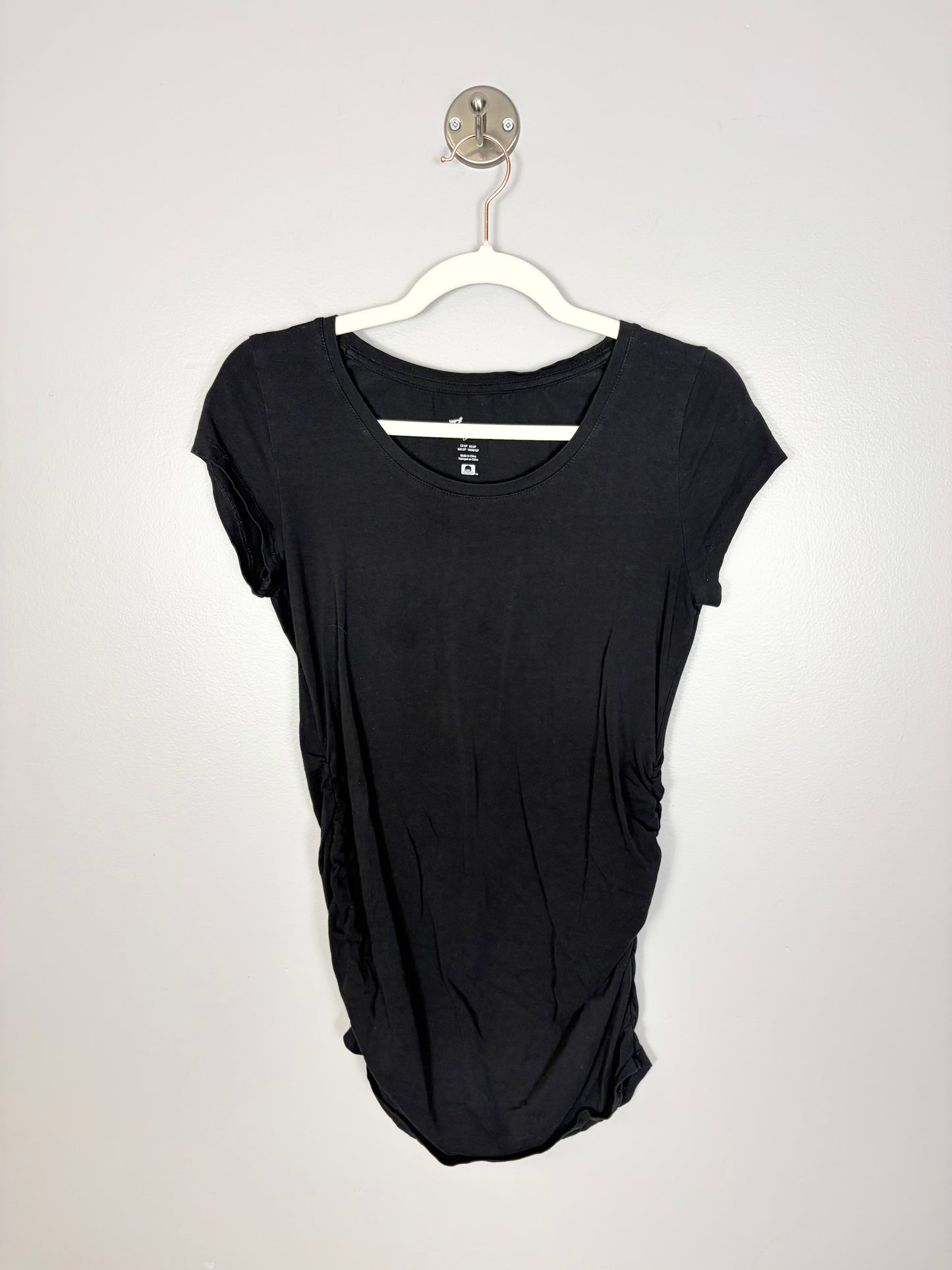 S - Thyme Basic Black Fitted T-Shirt