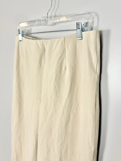 L - L.L. Bean Cream Stretch Lounge Pants