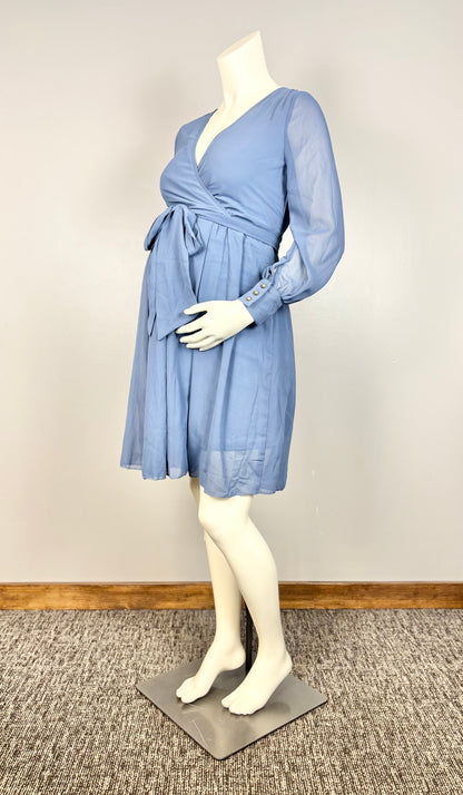 S - Powder Blue Chiffon Dress