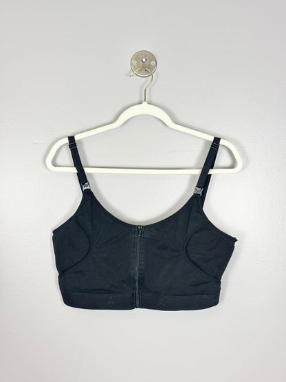 L/XL - Black Zip Nursing/Pumping Bra