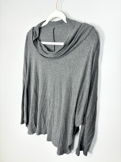 M - Thin Grey Cowl Sweater
