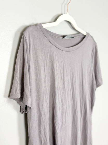 XXL - Rae Mode Slate Grey Scalloped Hem Tee