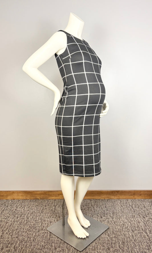 XS - Stork & Babe Windowpane Shift Dress