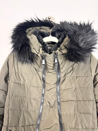 XS - Thyme Olive Green Puffer Jacket w/Maternity Insert Panel