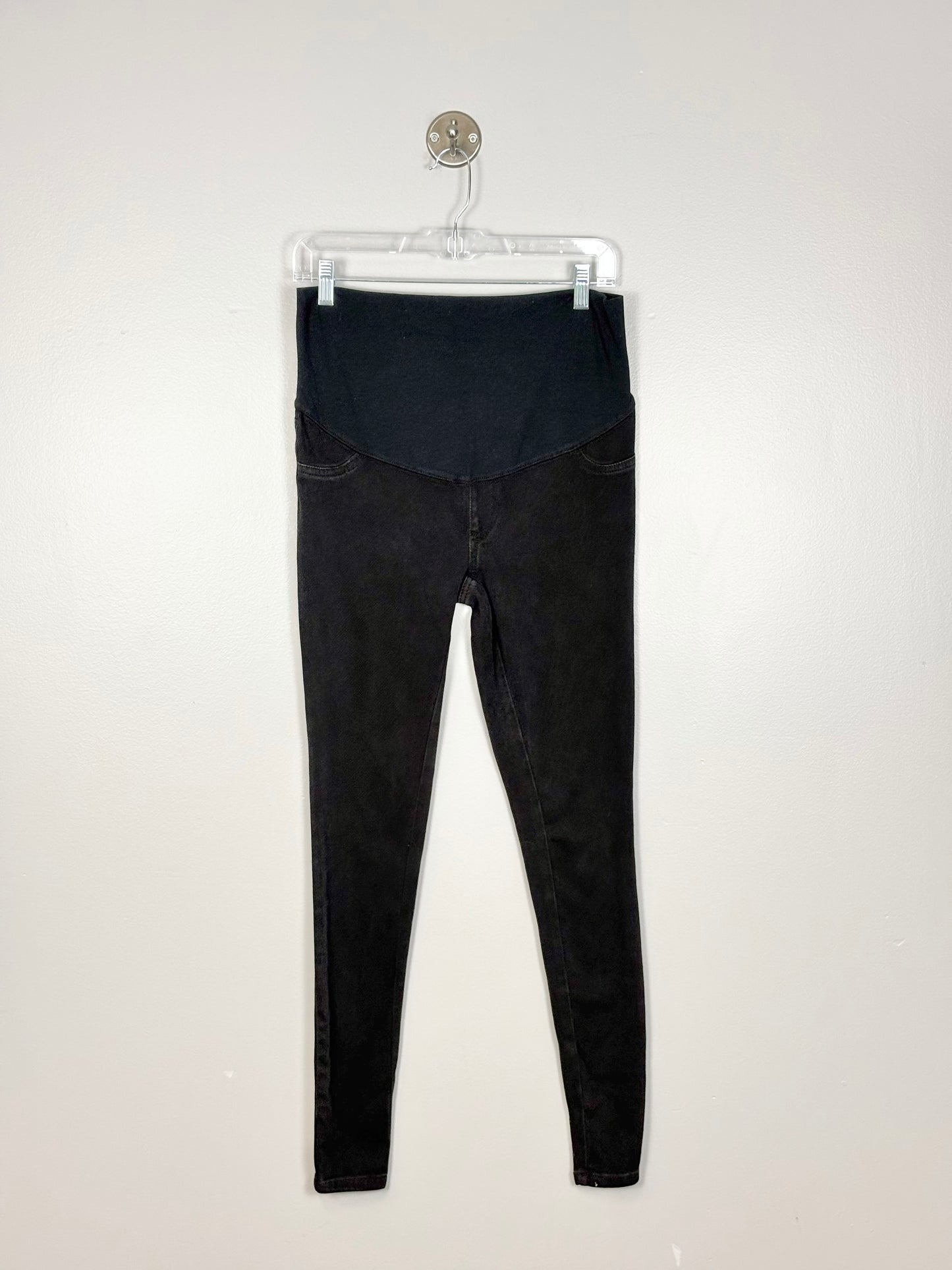 M - Paisley Sky Black Skinny Pants (Stretchy)