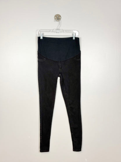 M - Paisley Sky Black Skinny Pants (Stretchy)