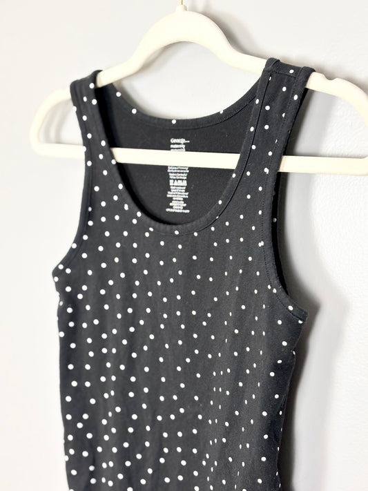 S - George Polka Dot Black Tank