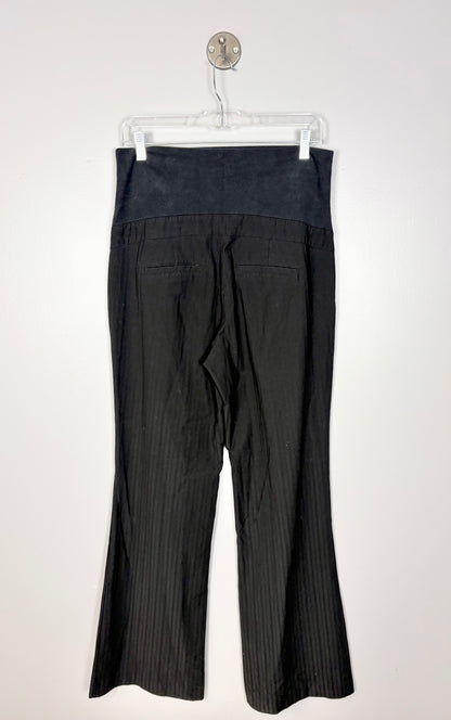M - Thyme Black Pinstripe Wide Leg Dress Pants