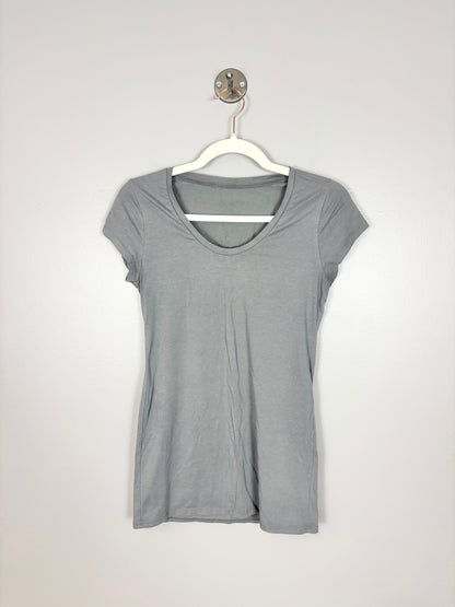 S - Grey Basic Fitted Shirt