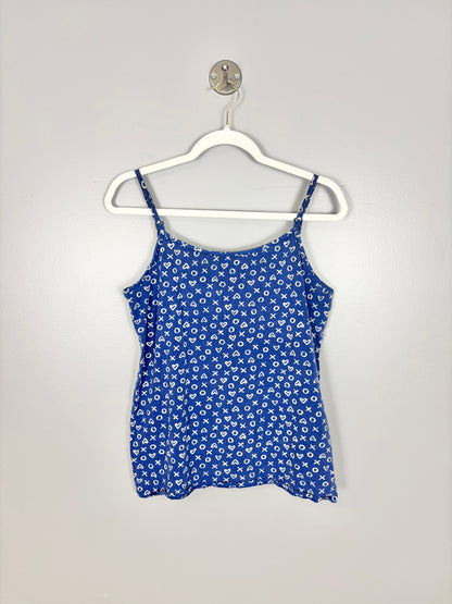 L - Thyme X&O Navy Nursing Tank