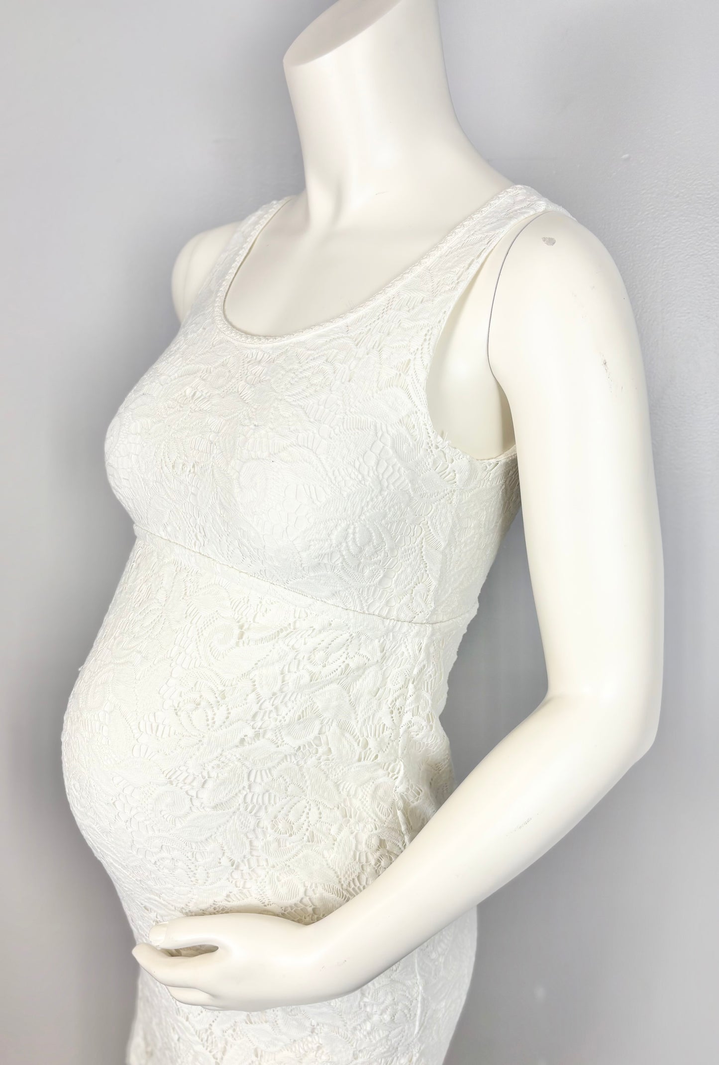 S - H & M White Lace Mini Dress
