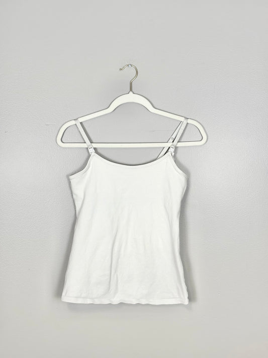 S - Motherhood White Nursing Tank