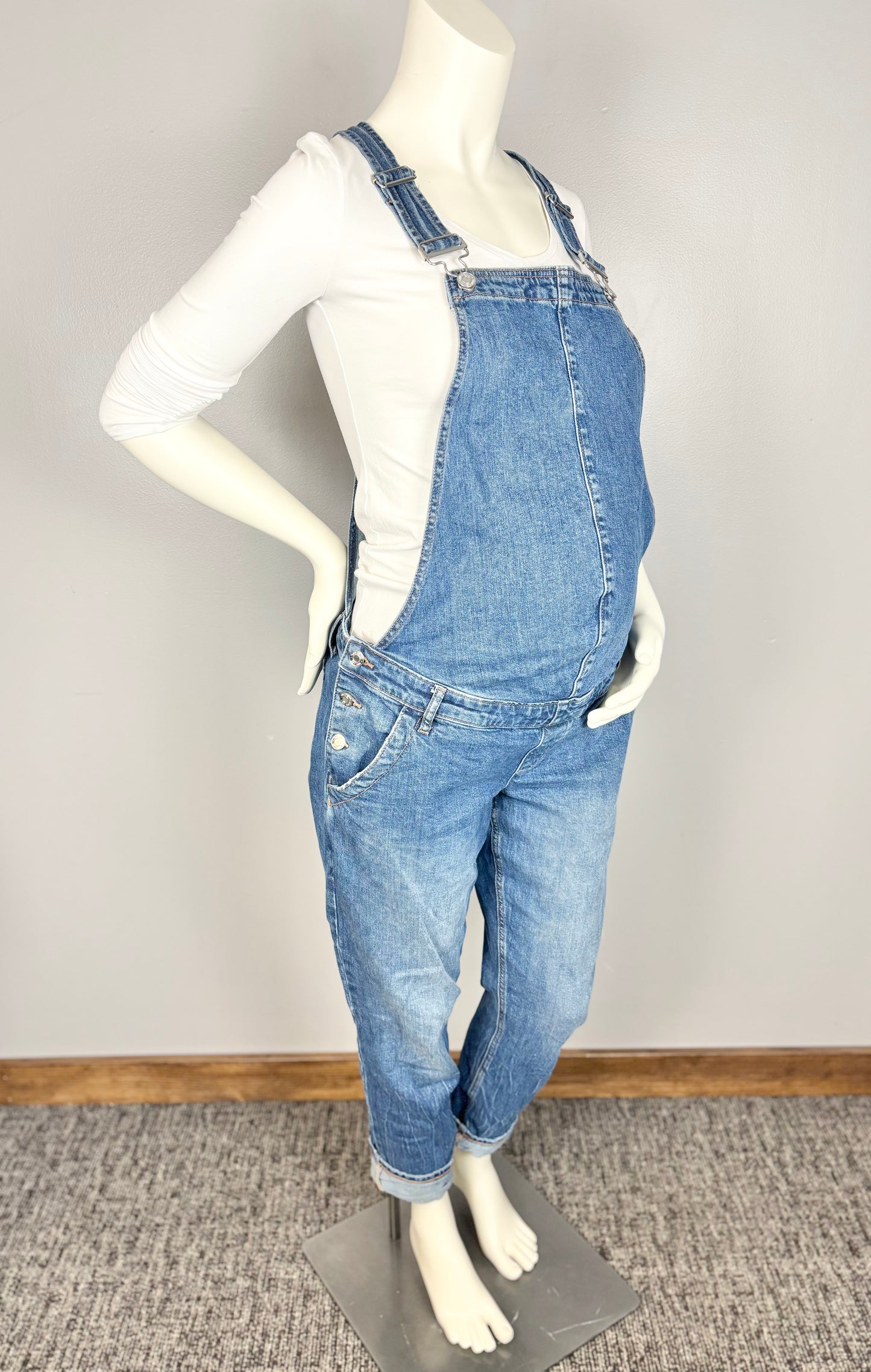 S - Gap Maternity Denim Overalls