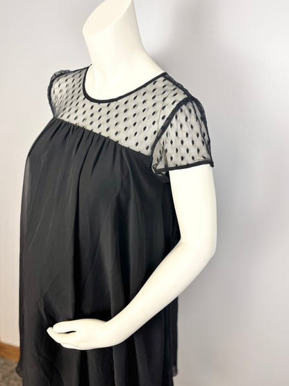 M - Thyme Black Swing Dress