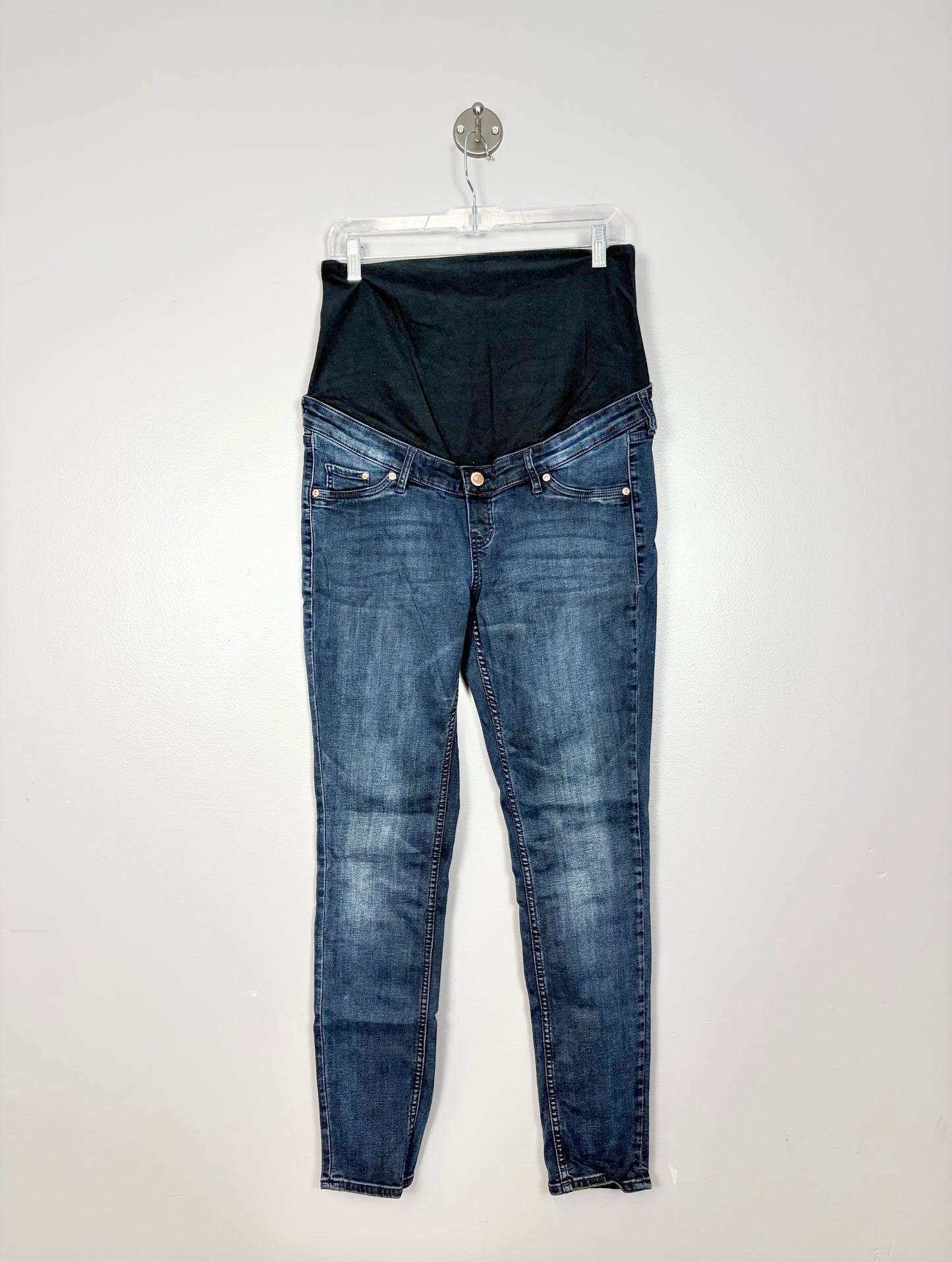 M - H & M Mama Dark Skinny Jeans