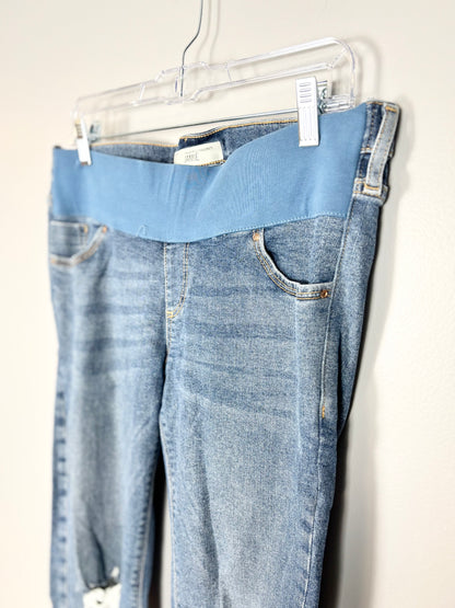 M/Size 10 - Topshop Jamie Lightwash Distressed Denim