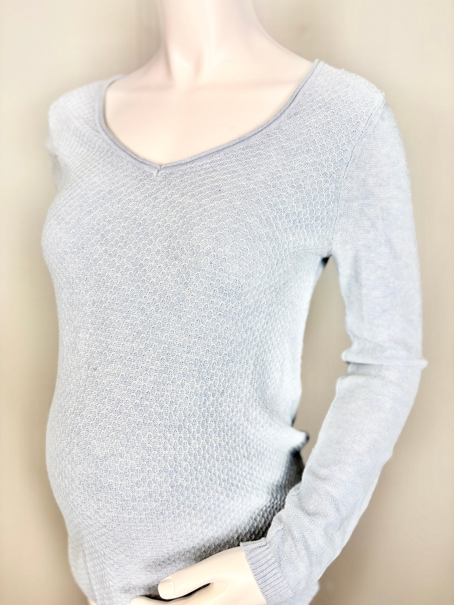 M - Stork & Babe Baby Blue Light Knit Sweater