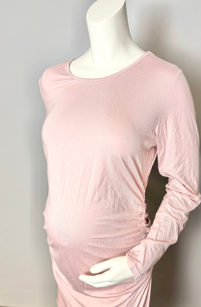 XL - Smallshow Pink Long-Sleeve Bodycon Dress