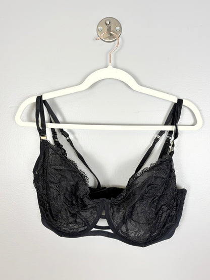 M/36J - Hot Milk Black Lace Nursing Bra