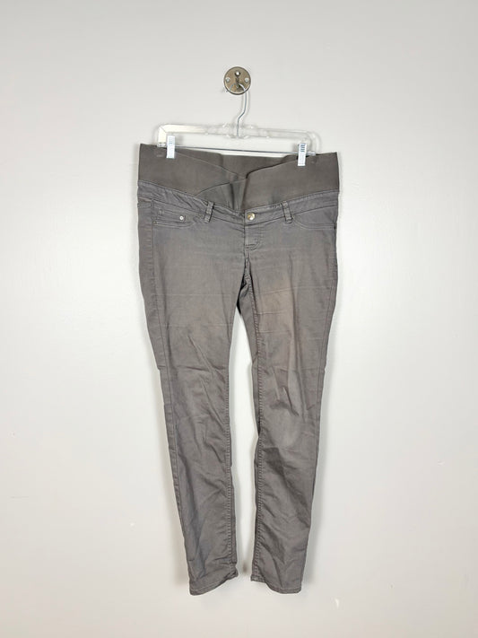 M/Size 10 - H & M Low Cross Panel Grey Twill Pant