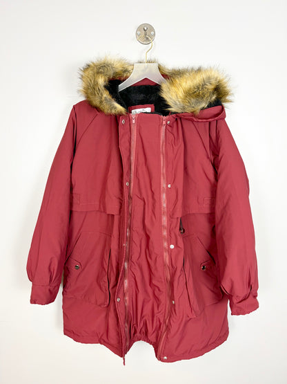 L - Maacie 3 in 1 Winter Maternity Jacket - Cranberry