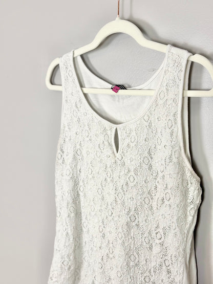 L - George White Crochet Tank