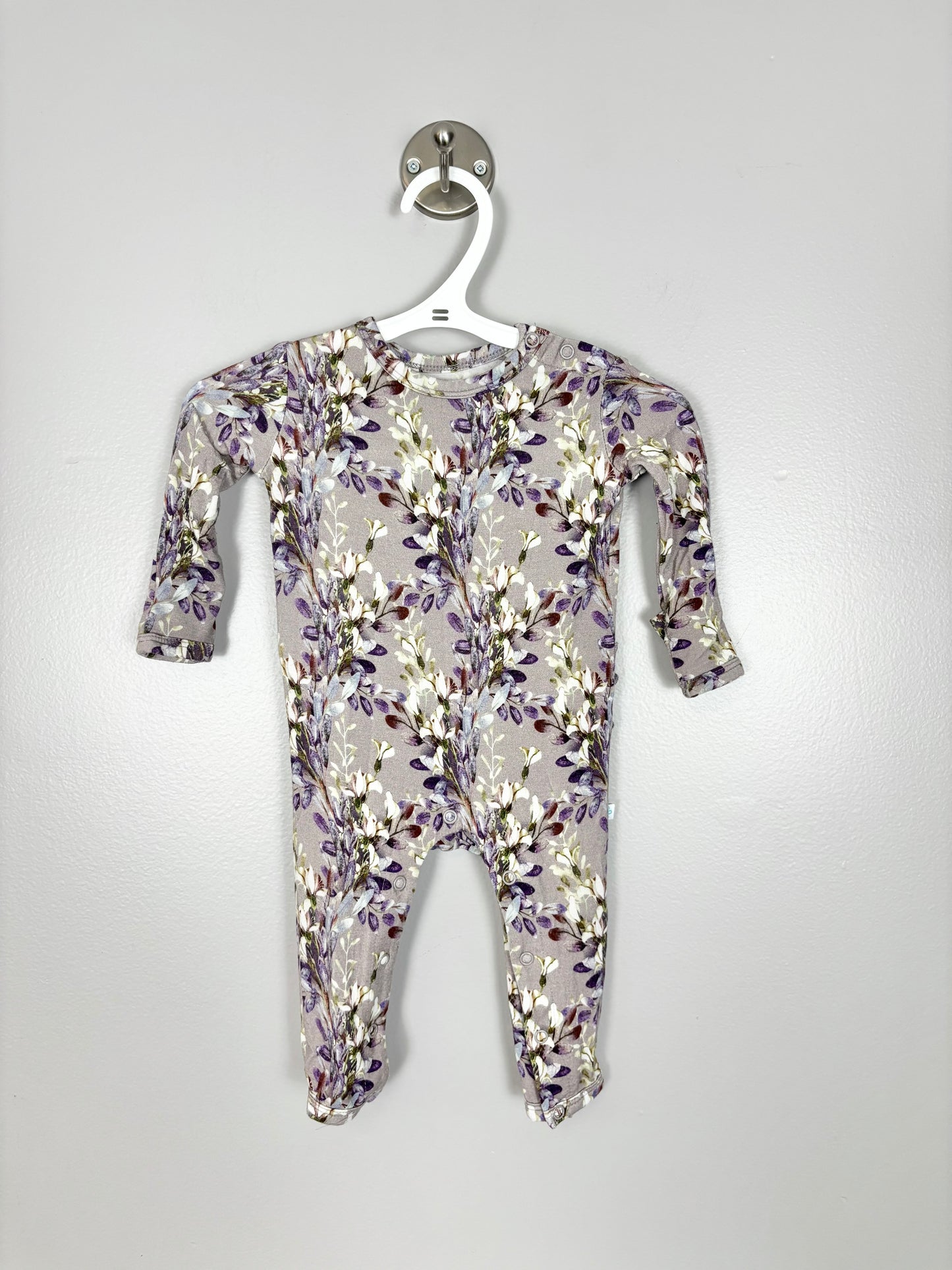 S - Posh Peanut Bamboo Florals Nightgown & Matching 0-3 Month Ruffled Rump Infant Sleeper