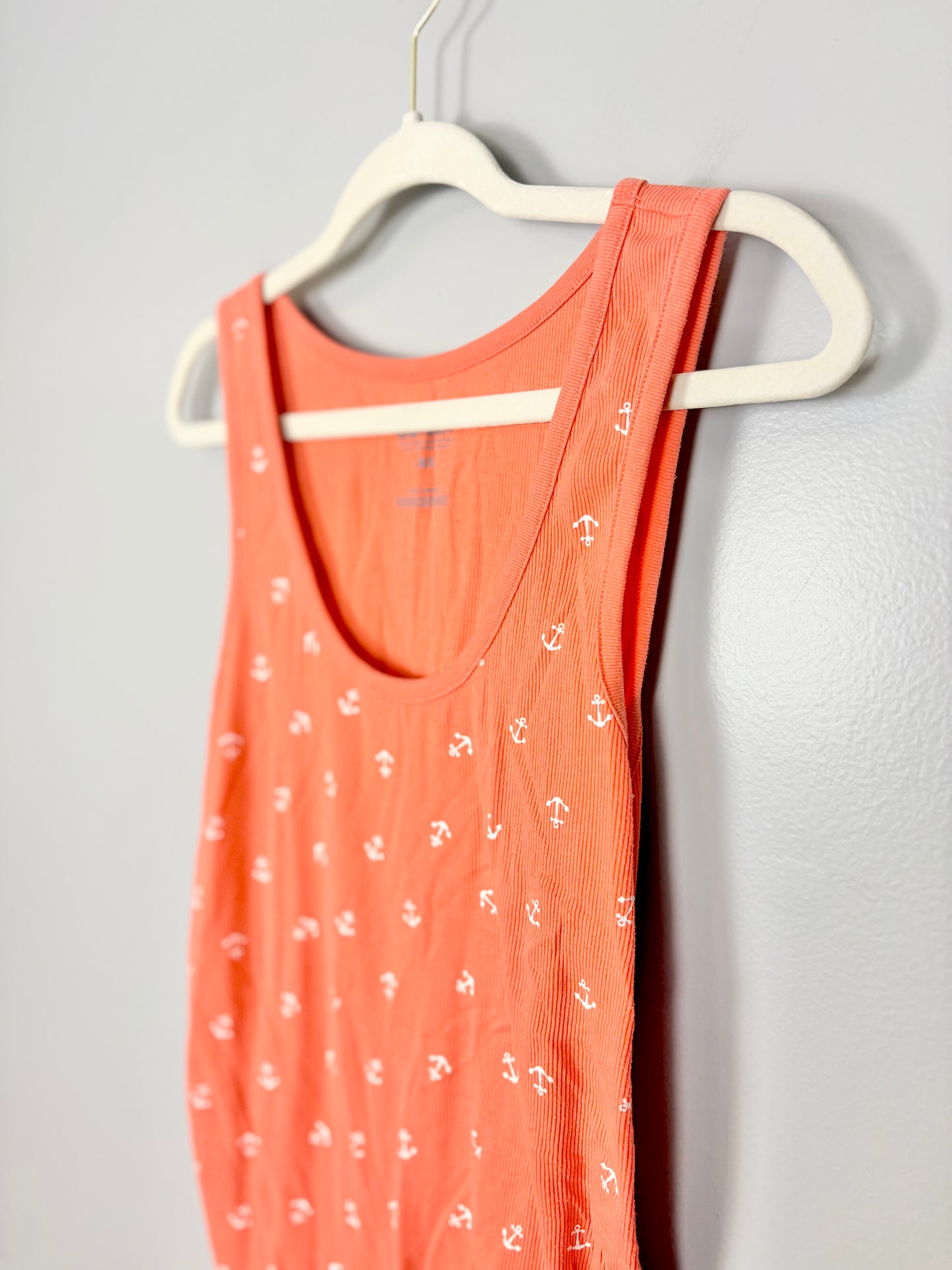 L - Old Navy Creamsicle Anchors Fitted Tank